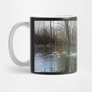 Frozen Lake with Winter Tree Reflections Mug